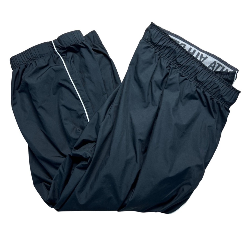 Y2K Nike The Athletic Dept Black Track Pants Warm Up Pants XL Elastic Waist Crop